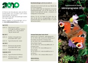NVR Programm 2010